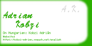adrian kobzi business card
