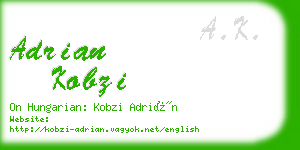 adrian kobzi business card